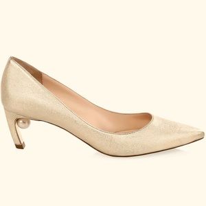 💫STUNNING!NWOT NICHOLAS KIRKWOOD•MIRA•Gold Pearl Pumps/Heels•Size 7•NEW•$795